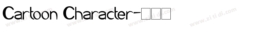 Cartoon Character字体转换